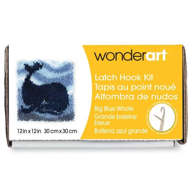 WonderArt Big Blue Whale Kit 12" x 12", Discontinued items