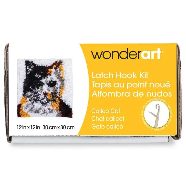 WonderArt Calico Cat Kit 12" x 12", Discontinued items