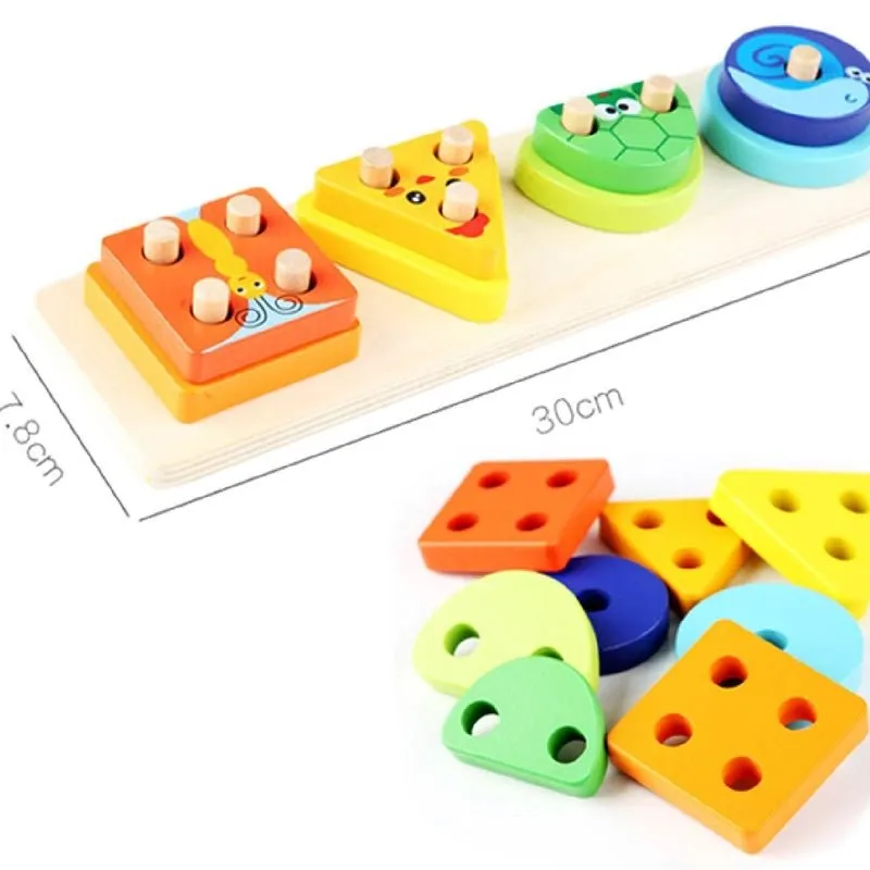 Wooden Animal Shape Sorting Set