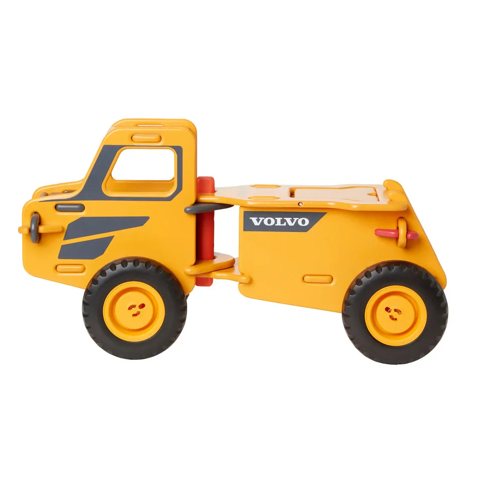 Wooden Dump Truck | Yellow Volvo Ride On