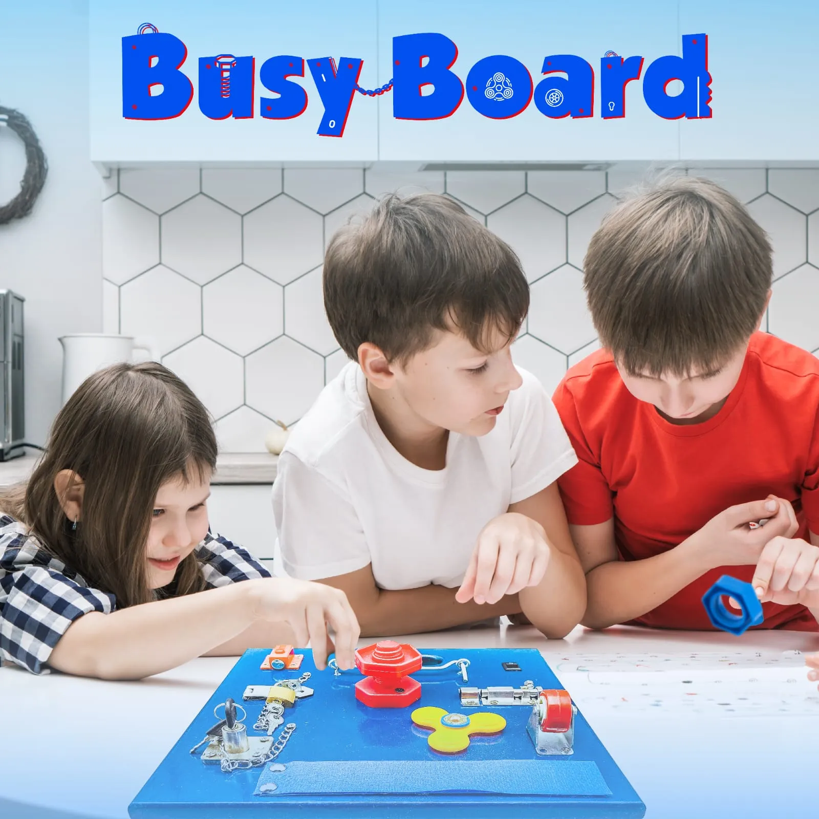 Wooden Montessori Busy Activity Learning Board