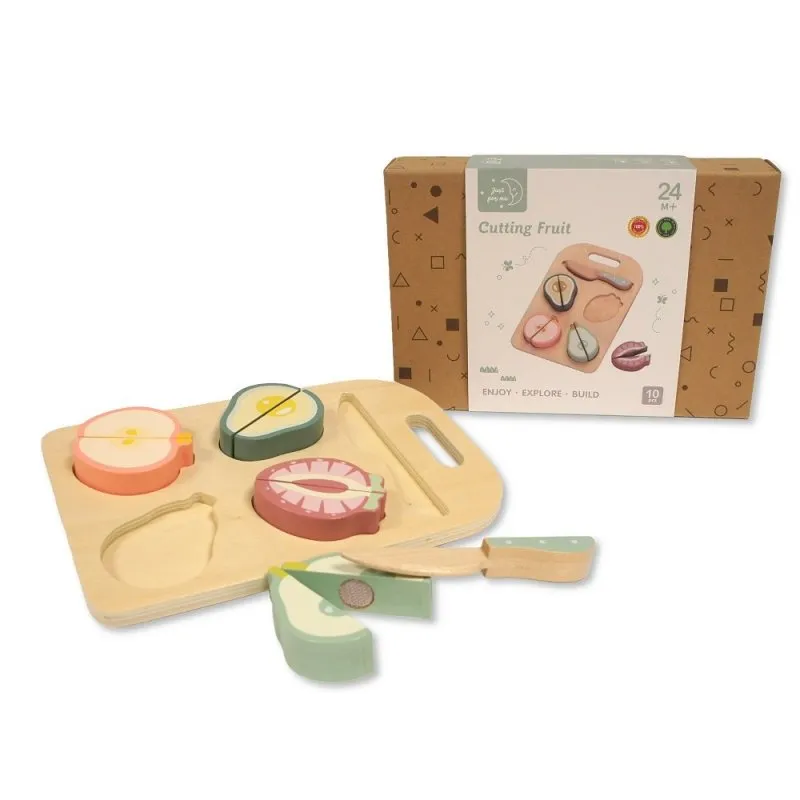 Wooden Toy 10 Piece Fruit Cutting Board